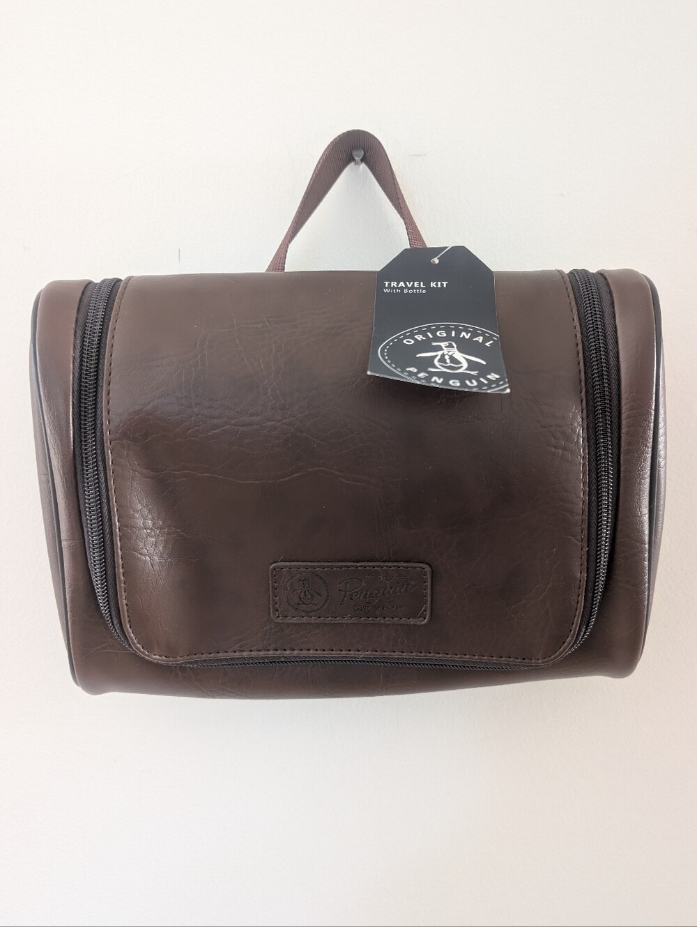 Original Penguin Brown Travel Kit Toiletry Bag (NWT)